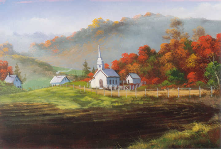 8896 Fall New England Hillside Jerry Yarnell 8896 Fall New England Hillside instructional acrylic painting video
