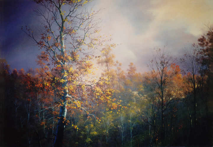 Jerry Yarnell 8930 Fall Aspen acrylic painting lesson