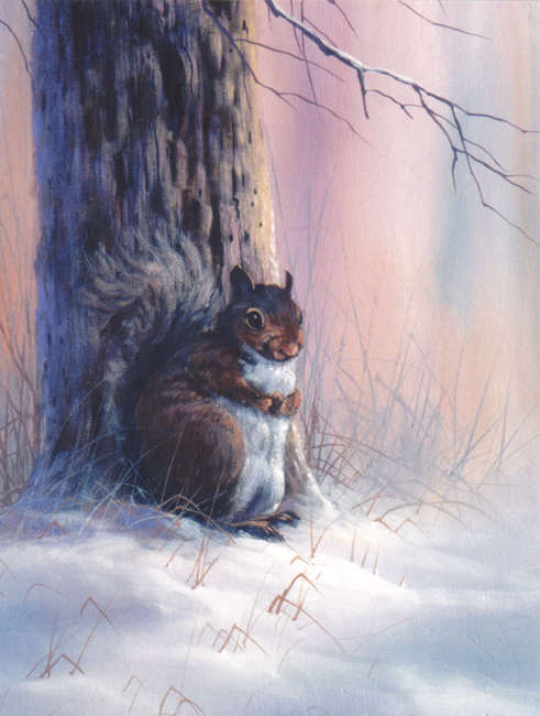 #8995 Winter Squirrel