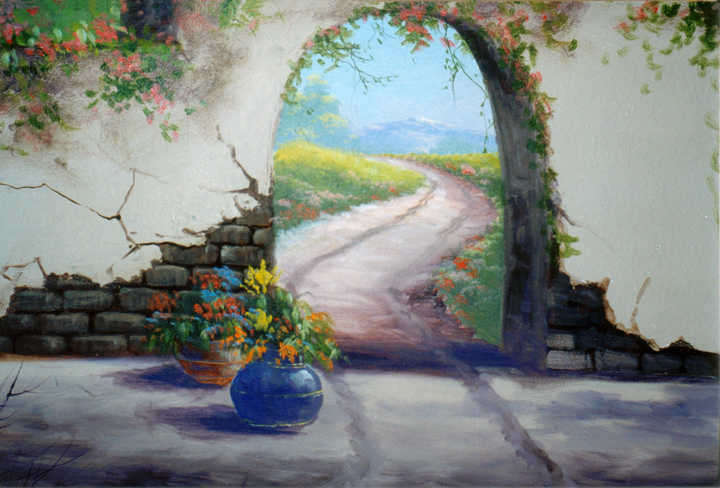 #9009 Spanish Courtyard