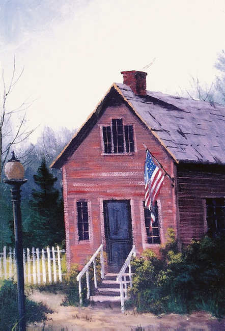 0406 Little Red School House Jerry Yarnell 0406 Little Red School House instructional acrylic painting video