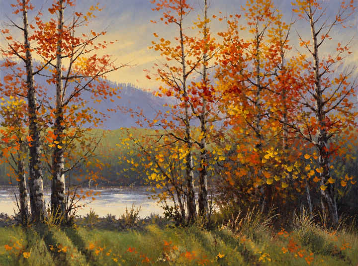 Jerry Yarnell 0904 Aspen Serenade instructional acrylic painting video